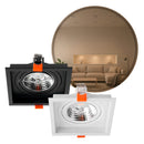 Spot Luminária de Teto Quadrado Embutir Loyo p/ LED AR70 Nordecor ST3235-Nordecor-Preto-Starlumen