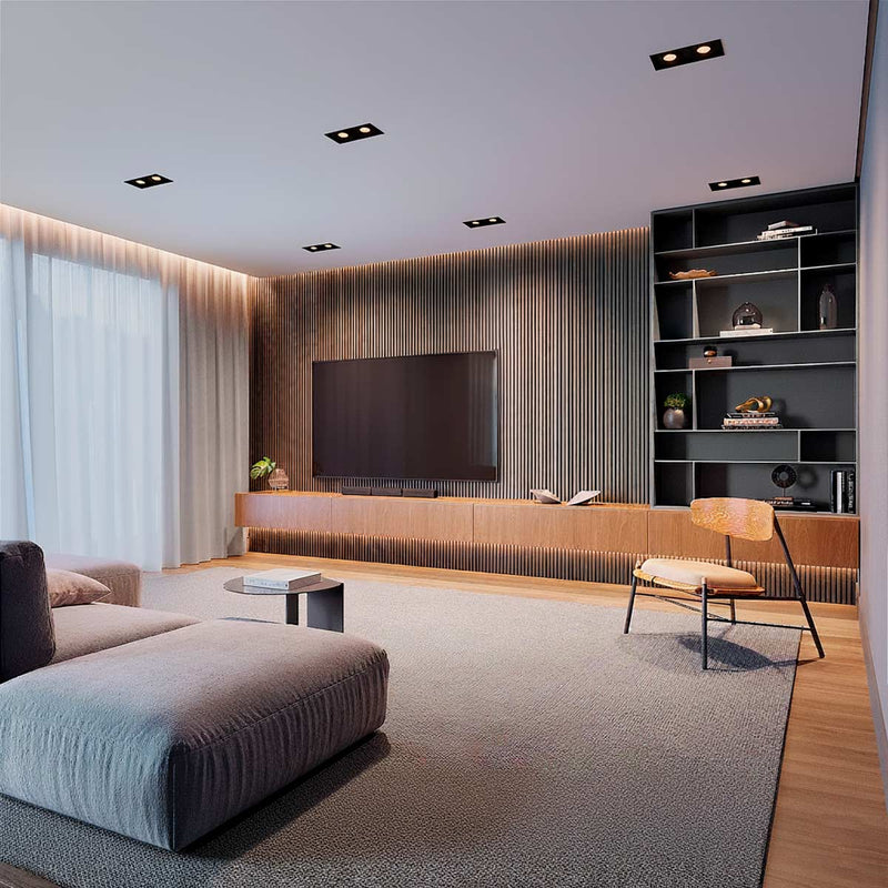 Spot Luminária de Teto Retangular Embutir Loyo p/ LED 2xPAR20 Nordecor ST3235-Nordecor-Starlumen