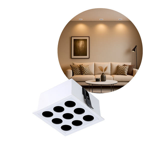 Spot Luminaria de Embutir Teto Powerus 18W Luz Quente IRC90 24° Nordecor 6381 ST2988capa
