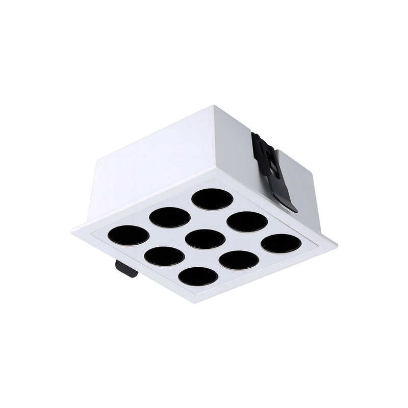 Spot Luminaria de Embutir Teto Powerus 18W Luz Quente IRC90 24° Nordecor 6381 ST2988 detalhe spot lateral 