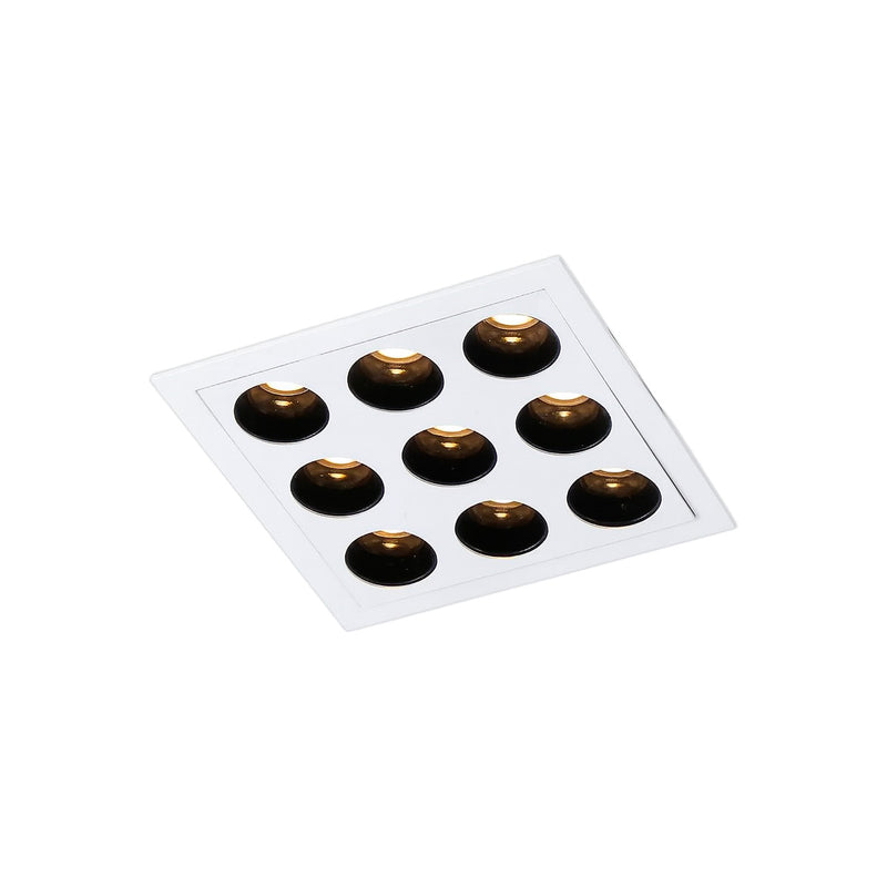 Spot Luminaria de Embutir Teto Powerus 18W Luz Quente IRC90 24° Nordecor 6381 ST2988 detalhe spot luz quente l