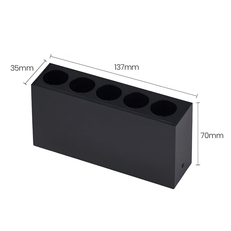 Spot de Sobrepor Powerus 10W 3000K 38° Antiofuscante IRC90 6390 Nordecor ST3264-Preto medidas