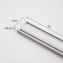 Trilho Eletrificado Magnético Kay Track Sobrepor 2 Metros 6715 Nordecor ST3022-Nordecor-Starlumen