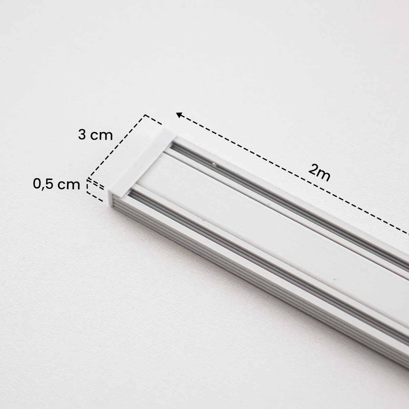Trilho Eletrificado Magnético Kay Track Sobrepor 2 Metros 6715 Nordecor ST3022-Nordecor-Starlumen