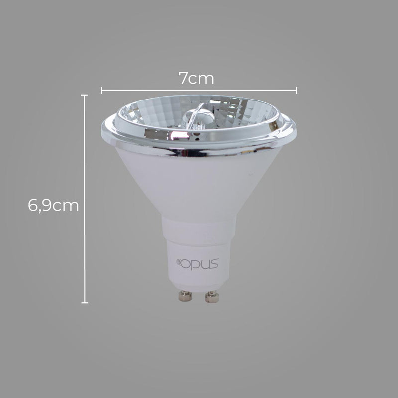 Lâmpada LED GU10 AR70 4.8W Br. Neutro Opus ST2249
