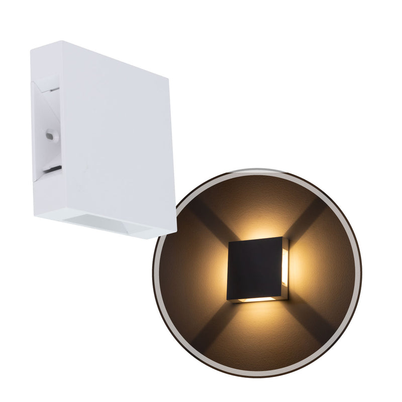 Arandela Trevo 4 Fachos Ajustáveis LED 4W Branco Quente Gaya ST2900