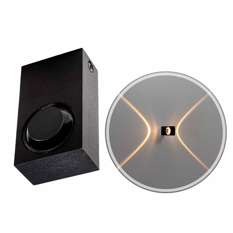 Arandela ARC 2 Fachos 60º Em Alumínio Externa LED 2W 3000K OPUS ST2960