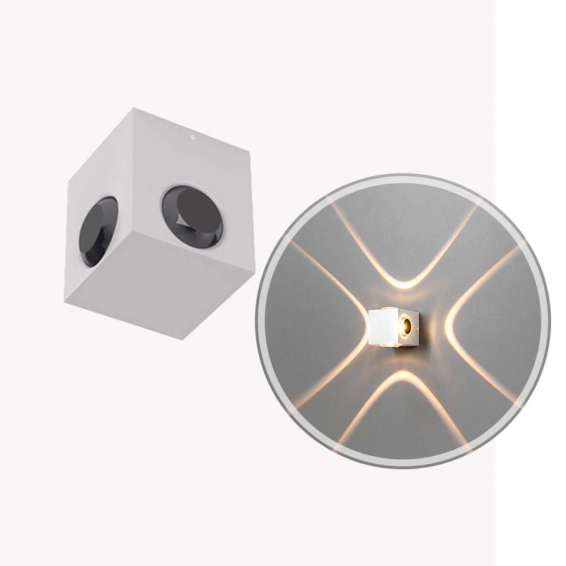 Arandela ARC 4 Fachos 60° Em Alumínio Externa LED 4W 3000K OPUS ST2960