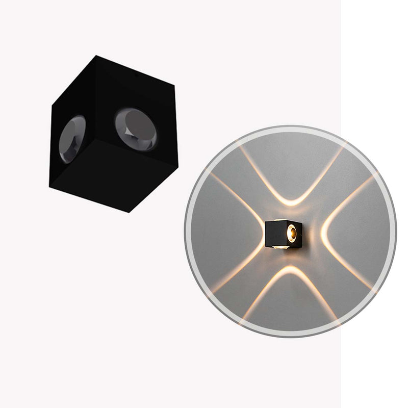 Arandela ARC 4 Fachos 60° Em Alumínio Externa LED 4W 3000K OPUS ST2960