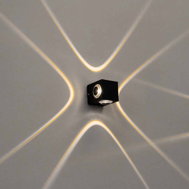 Arandela ARC 4 Fachos 60° Em Alumínio Externa LED 4W 3000K OPUS ST2960