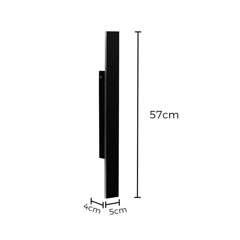 Arandela Barra LED Preta 3000K 20W IP65 1000lm HM84394 OPUS ST2937