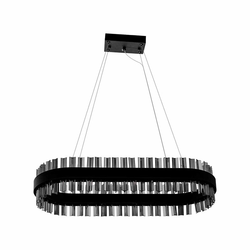 Pendente Crown Preto e Fumê LED 34W 2700K ZR073-SKY-RT STARLUX ST2976