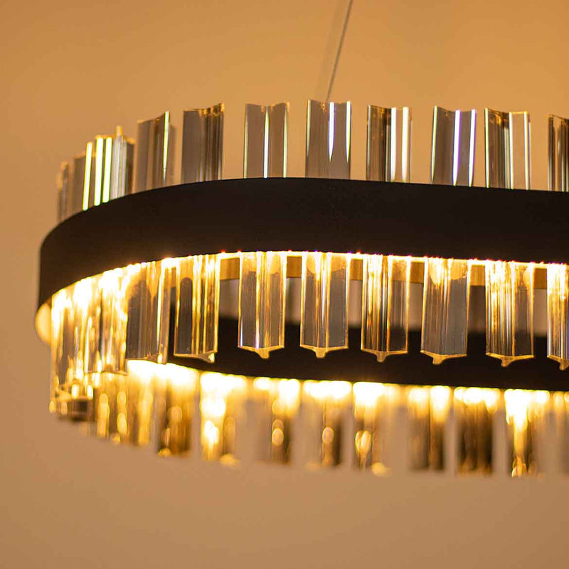 Pendente Crown Preto e Fumê LED 34W 2700K ZR073-SKY-RT STARLUX ST2976