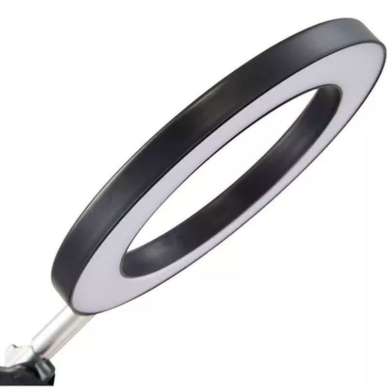 Abajur LED Nordecor Ring Light de Mesa 7W 3000K Preto 2407 MB LED ST3010