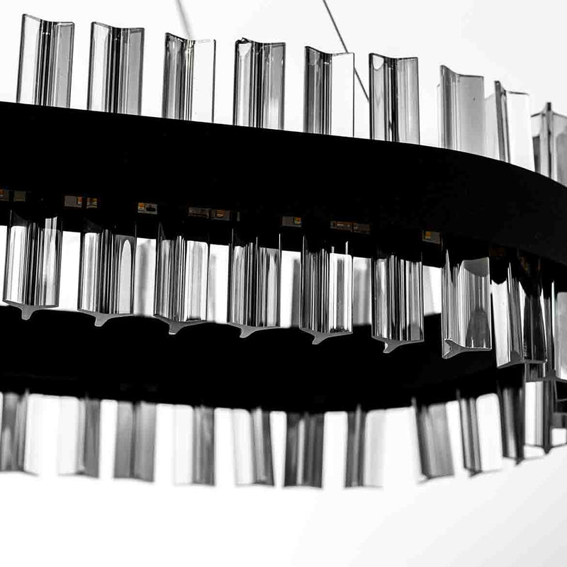 Pendente Crown Preto e Fumê LED 34W 2700K ZR073-SKY-RT STARLUX ST2976