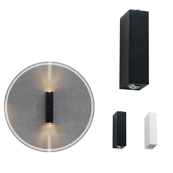 Arandela Retangular Mitel LED 2 Fachos 6W 3000K IP65 NORDECOR ST2923