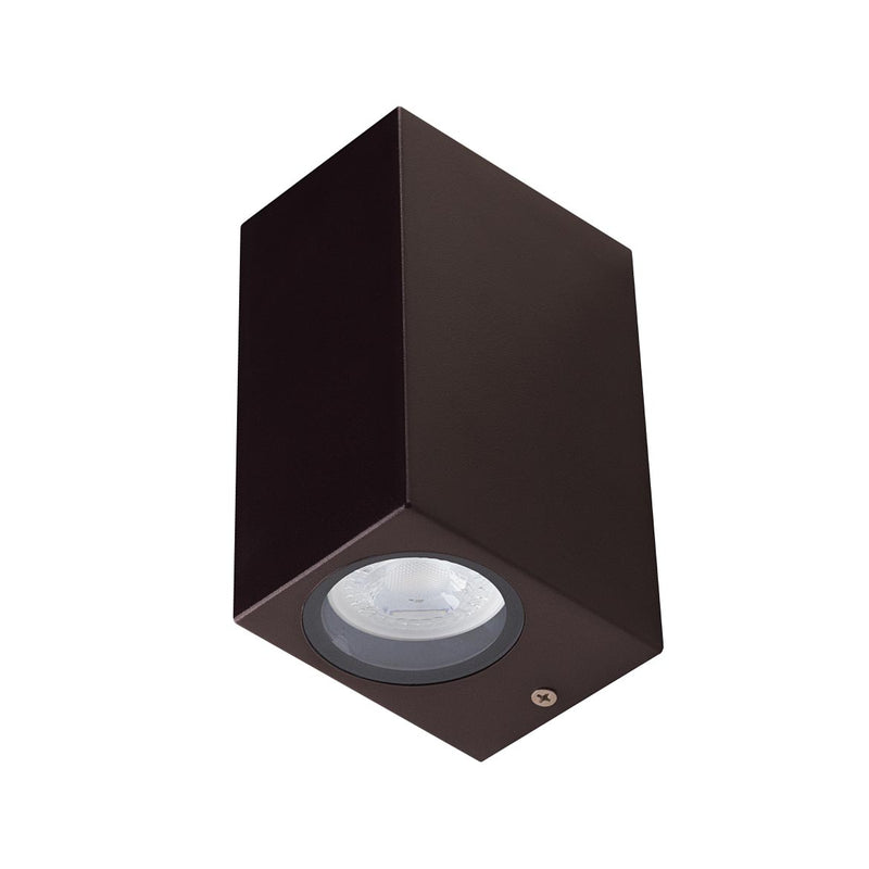Arandela Dots Square Marrom (C)9.5Cm (L)7.2Cm (A)15Cm  2Xgu10 Mr16 - DL162M2 - Bella Iluminação