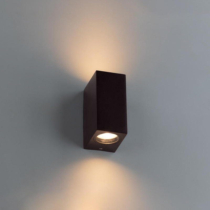 Arandela Dots Square Marrom (C)9.5Cm (L)7.2Cm (A)15Cm  2Xgu10 Mr16 - DL162M2 - Bella Iluminação