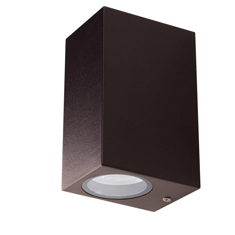 Arandela Dots Square Marrom (C)9.5Cm (L)7.2Cm (A)15Cm  2Xgu10 Mr16 - DL162M2 - Bella Iluminação