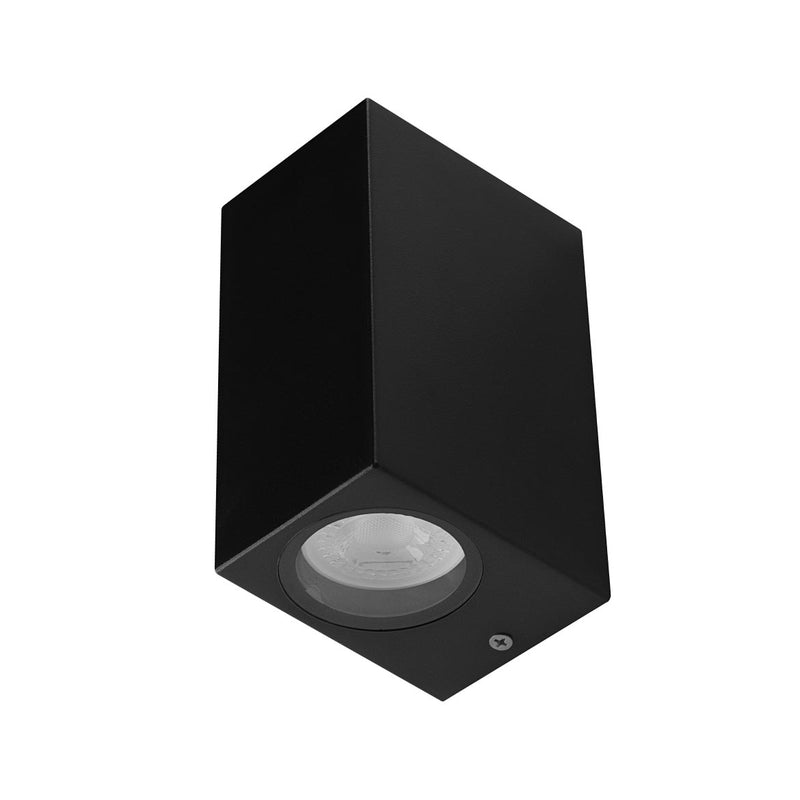 Arandela Dots Square Preto (C)9.5Cm (L)7.2Cm (A)15Cm  2Xgu10 Mr16 - DL162B2 - Bella Iluminação
