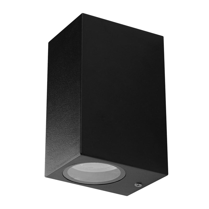 Arandela Dots Square Preto (C)9.5Cm (L)7.2Cm (A)15Cm  2Xgu10 Mr16 - DL162B2 - Bella Iluminação
