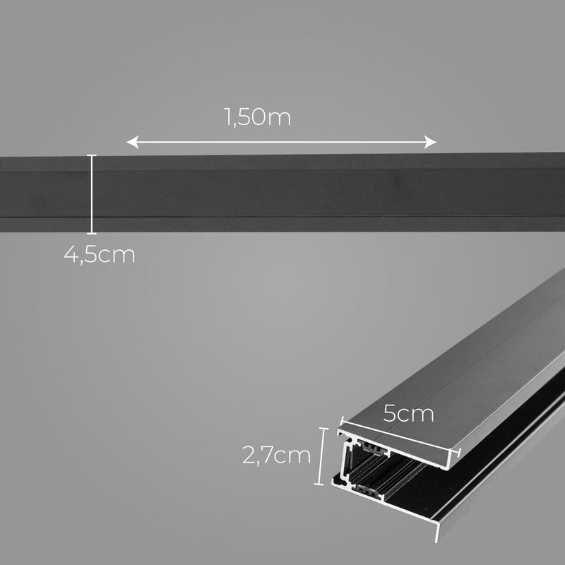 Perfil / Trilho Magnético de Embutir K20 150cm DS9948 Delis ST2795