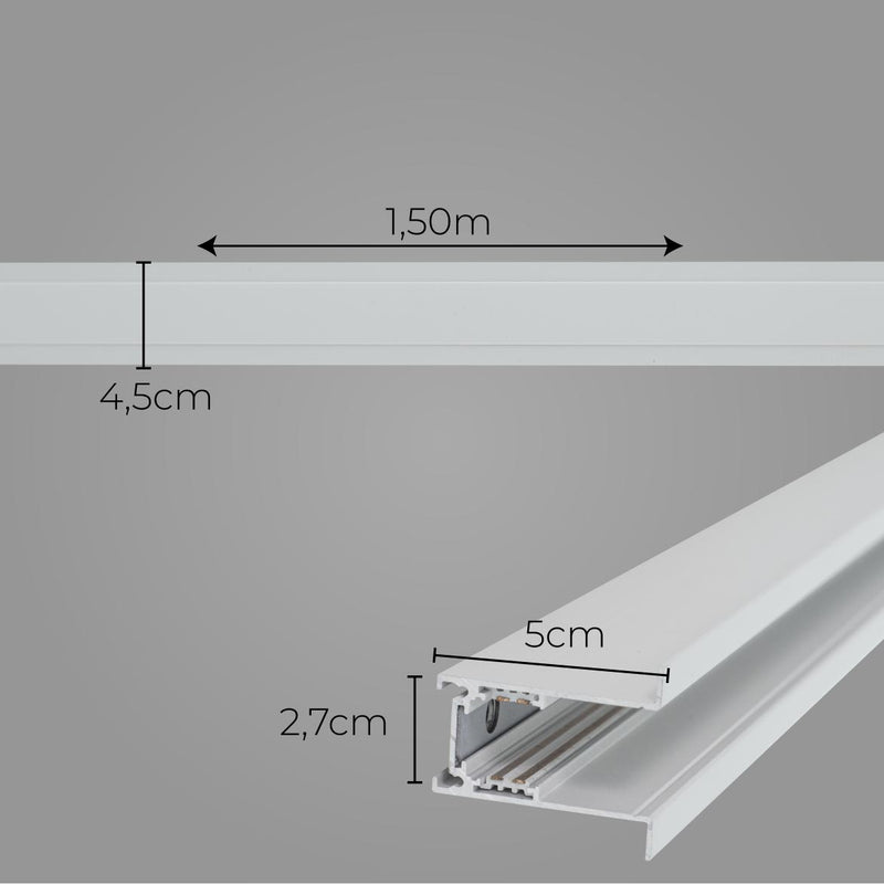 Perfil / Trilho Magnético de Embutir K20 150cm DS9948 Delis ST2795