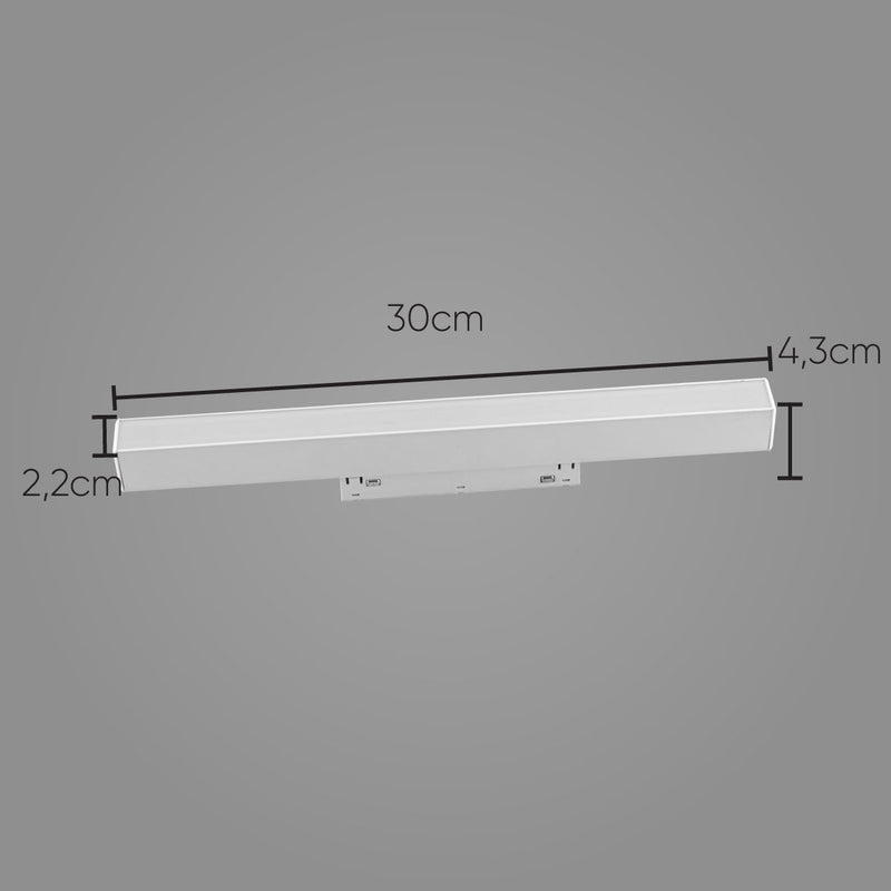 Luminária Difusa Linear K20 12W Con. Inferior P/ Trilho Magnético DS9956-1 Delis ST2801