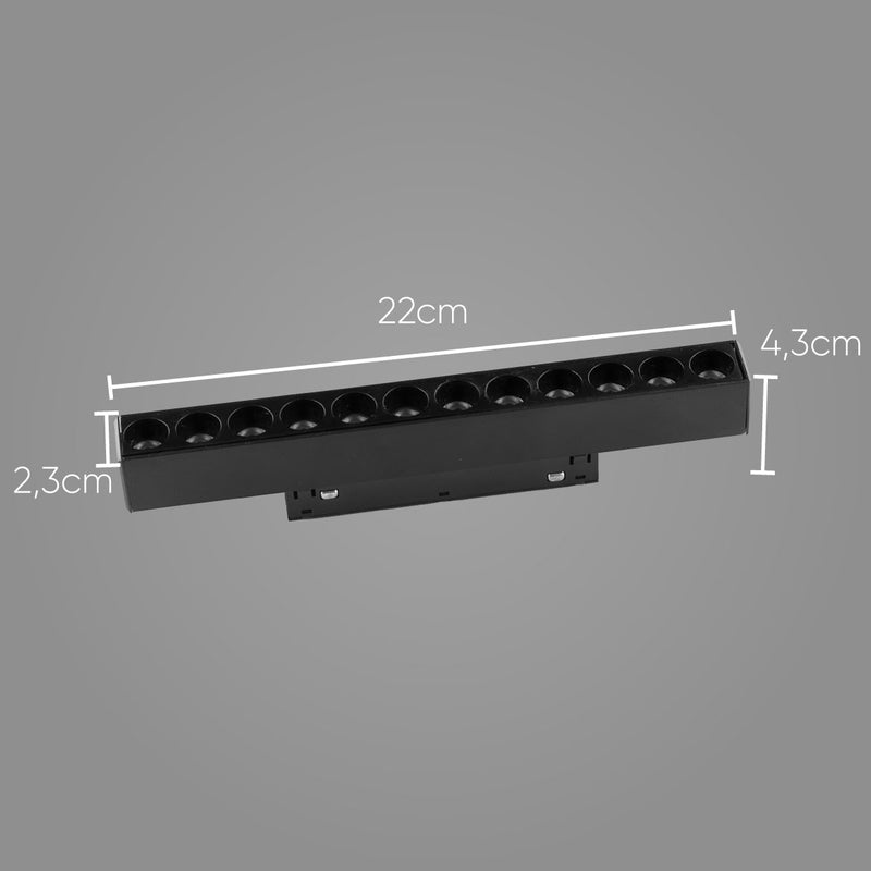 Luminária Pontual Magnética Conexão Superior K20 12W DS9968 Delis ST2810