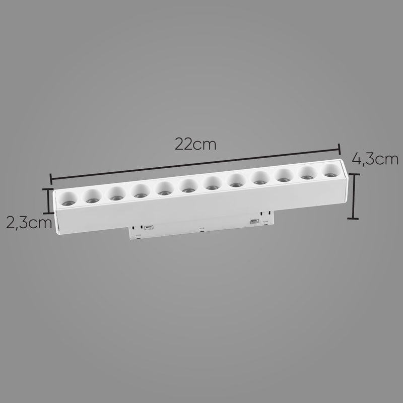 Luminária Pontual Magnética Conexão Superior K20 12W DS9968 Delis ST2810