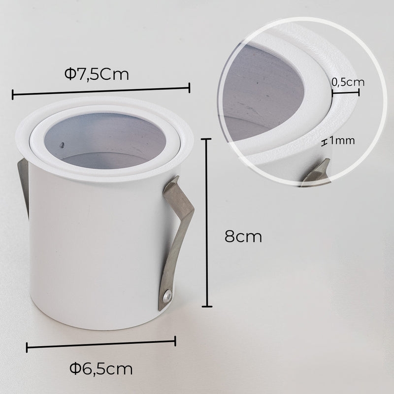 Spot de Embutir Micro borda 8cm P/ LED PAR20 E27 4447 Vettro ST2934