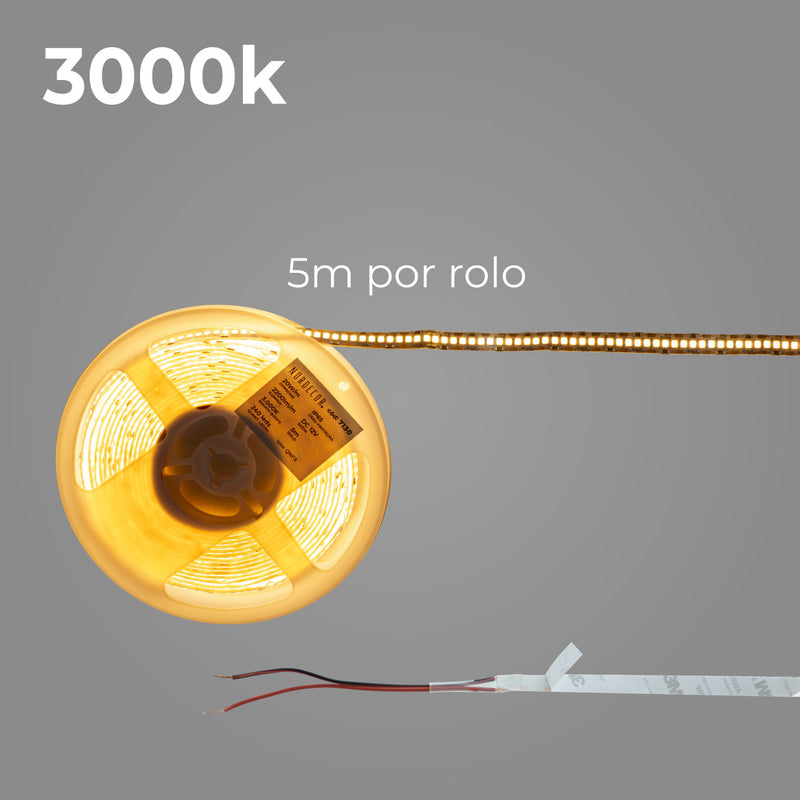 Rolo de Fita LED Adesiva 5m 3000k 240LEDs/M 100W 2835 NORDECOR ST2919