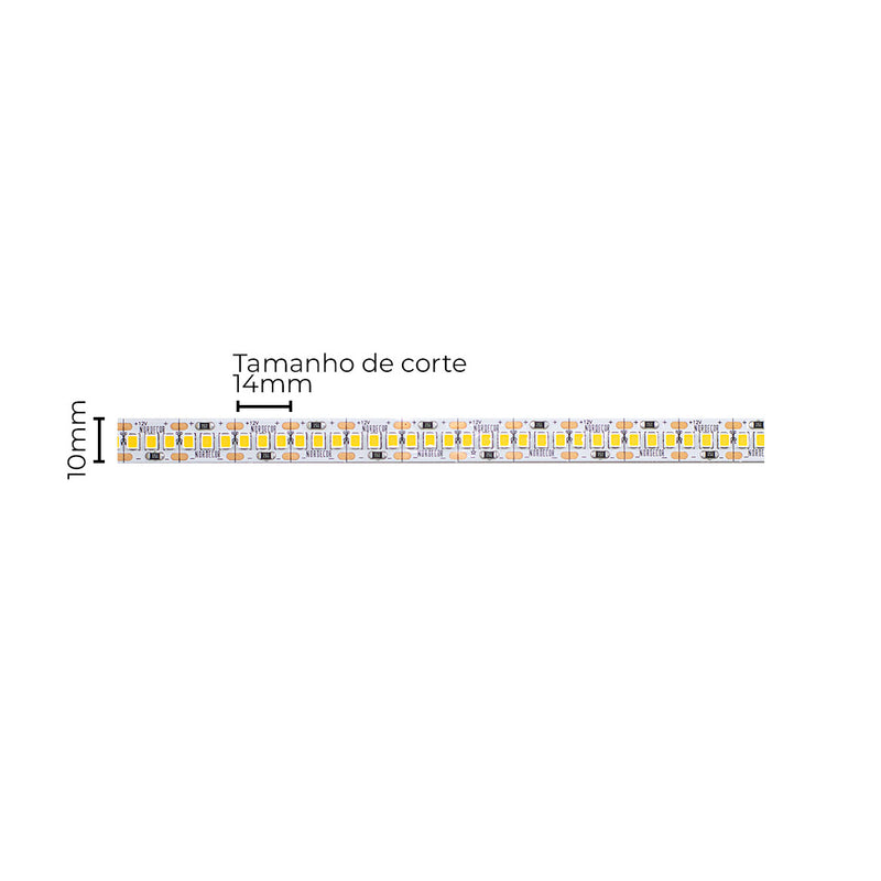 Fita LED 240LEDs/m Adesiva 12V 2700K 2835 5m 7114 Nordecor ST2979