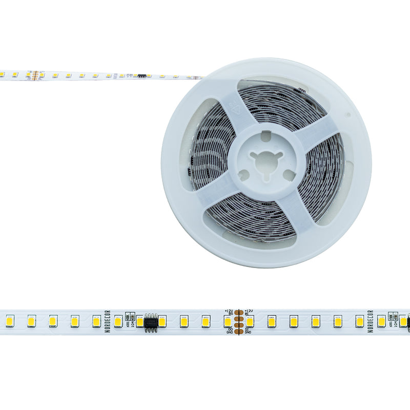 Rolo de Fita LED Efeito Sequencial Adesiva 5m 3000k 120LEDs/M 6W/M 2835 NORDECOR ST2933