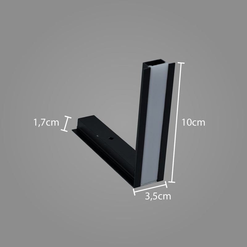 Junção em L para Perfil de Embutir Wood Quina 30688 Usina ST2880
