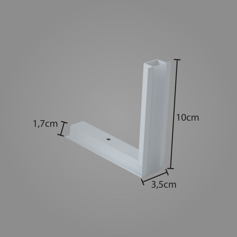 Junção em L para Perfil de Embutir Wood Quina 30688 Usina ST2880