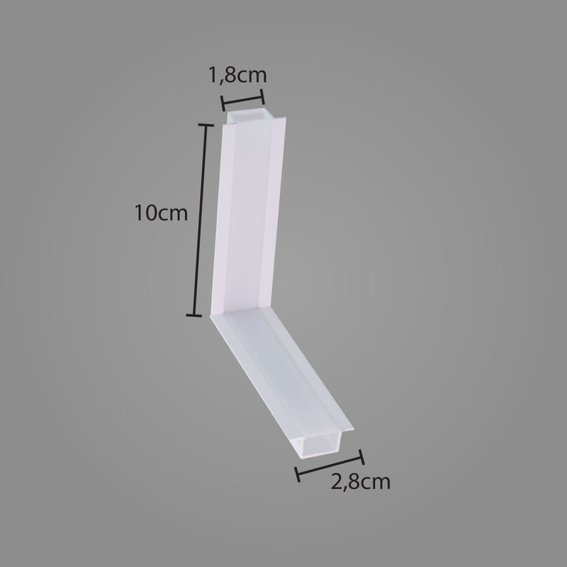 Junção em L para Perfil de Embutir Wood Parede-Teto 30687 Usina ST2881