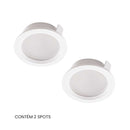 kit 2x Spot LED Embutir Alua Redondo 2W 3000K IRC80 Nordecor ST3153-Nordecor-Branco-Starlumen