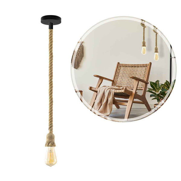 Pendente Soquete Rustico de Corda 1xE27 LPCR21 ST2972