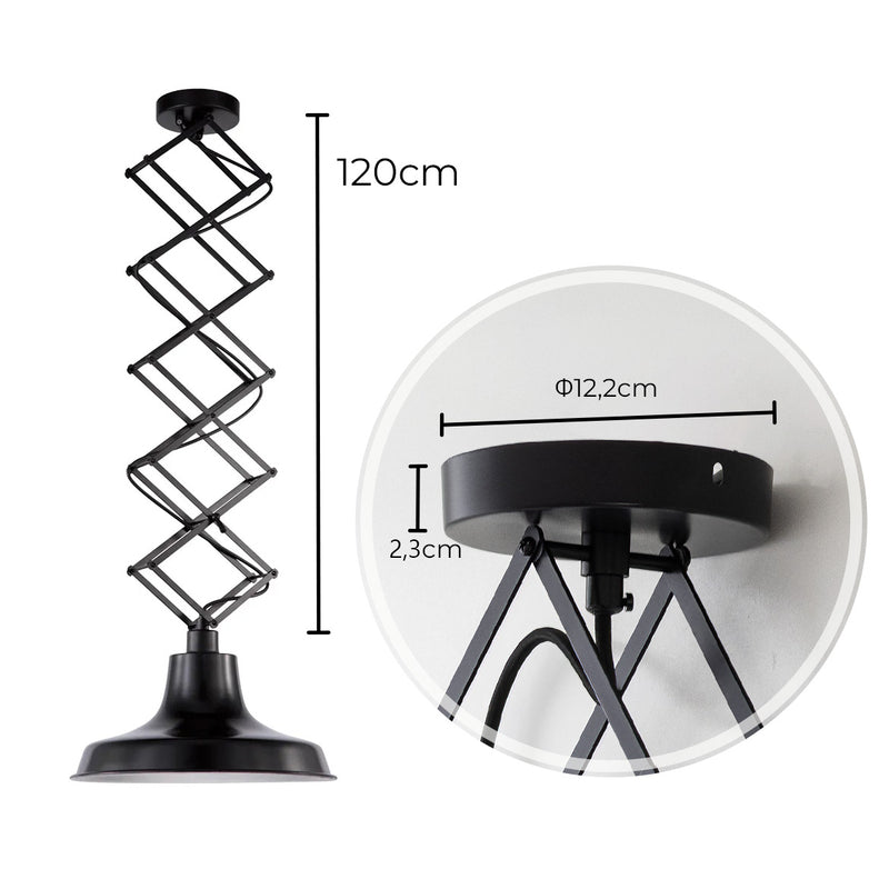 Pendente Tratto Preto P/ LED 1XE27 OP027 Bella Iluminação ST2932