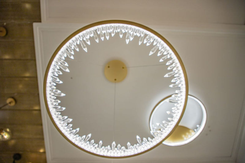 Pendente Milenium Dourado (D)60Cm (C)0Cm (L)0Cm (A)4Cm  1X38W 3000K 2850Lm Led - OC027 - Bella Iluminação