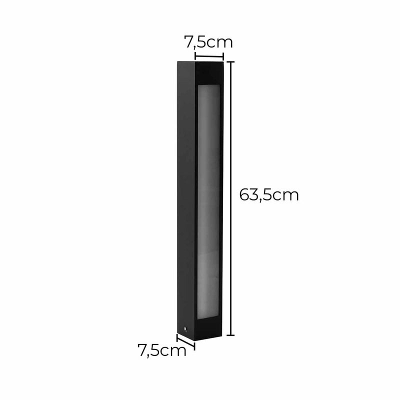 Poste Balizador de Jardim Externo + LED Tubular T8 60cm Starlumen ST2946
