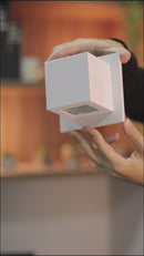 Arandela Box Cubo Pequena 2 Fachos Parede Muro St1318