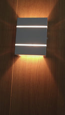 Arandela Slim Externa Alumínio 2 Frisos Moderna + LED G9 5W ST2527