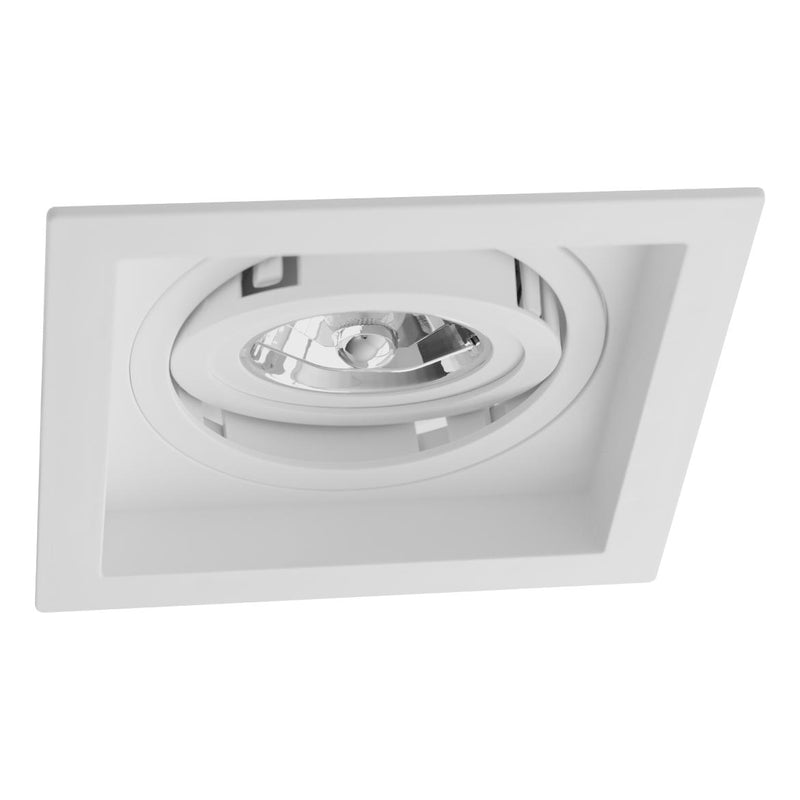 Spot Embutir Recuado Branco 13x13cm P/ LED AR70 GU10 Save Energy SE-330.1048 ST2830