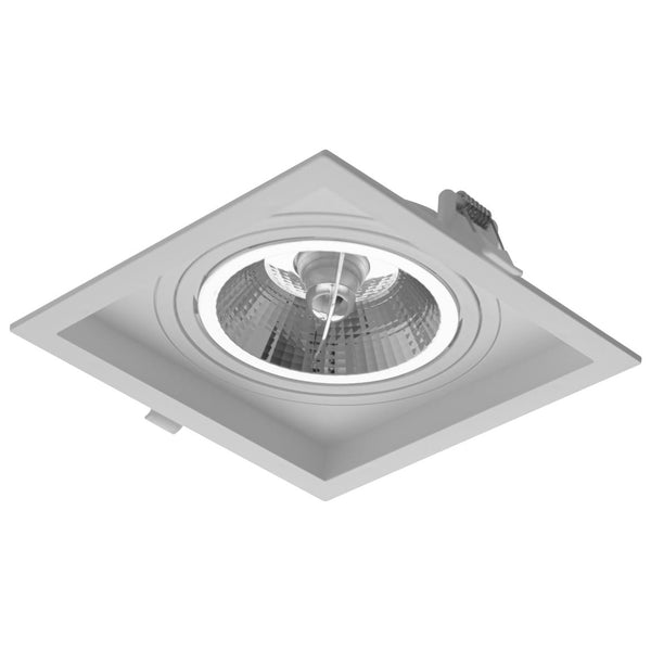 Spot Embutir Recuado Branco 17x17cm P/ LED AR111 GU10 Save Energy SE-330.1064 ST2834