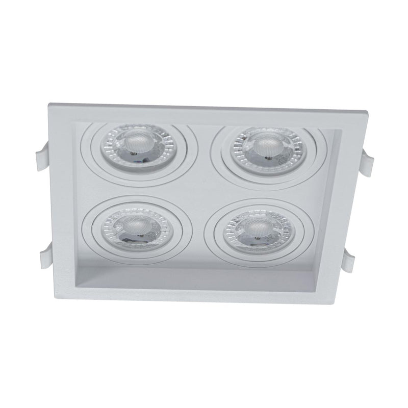 Spot Embutido Quadruplo Recuado Branco 17,5x17,5CM P/ 4 MR16 GU10 Save Energy SE-330.2895 ST2841