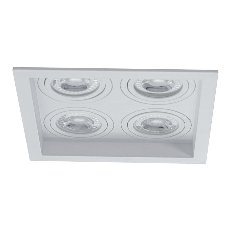 Spot Embutido Quadruplo Recuado Branco 17,5x17,5CM P/ 4 MR16 GU10 Save Energy SE-330.2895 ST2841