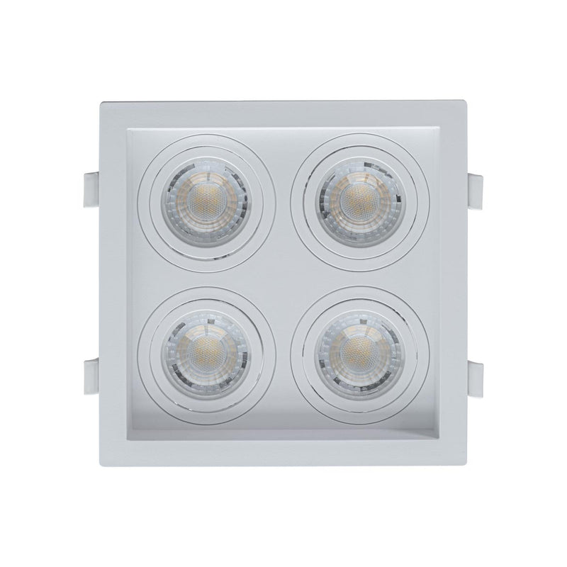 Spot Embutido Quadruplo Recuado Branco 17,5x17,5CM P/ 4 MR16 GU10 Save Energy SE-330.2895 ST2841