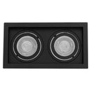 Spot Embutir Duplo Recuado Preto 13x23,5cm P/ 2 PAR20 Save SE-330.2905 ST2829-Save Energy-Starlumen
